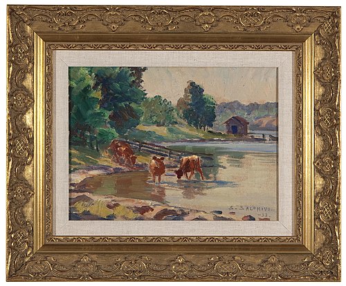 Cows on Shore, 1933, Santeri Salokivi