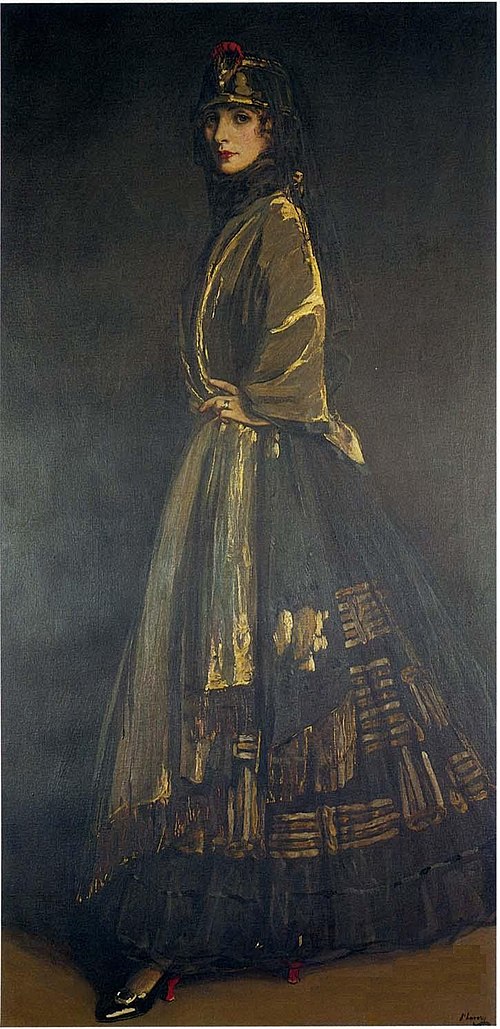 Hazel in Black and Gold, 1916, John Lavery