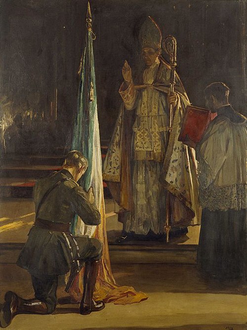 Blessing of the Colours., 1922, John Lavery