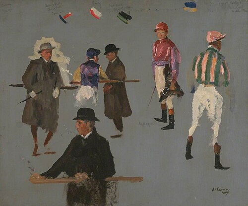 Jockeys and Owners at Epsom, 1923, John Lavery
