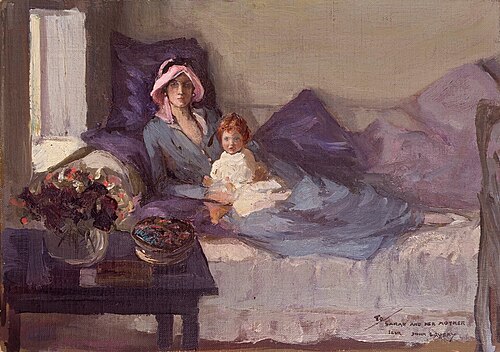 Clementine Ogilvy Spencer-Churchill (née Hozier), Baroness Spencer-Churchill; Sarah Churchill, 1915, John Lavery