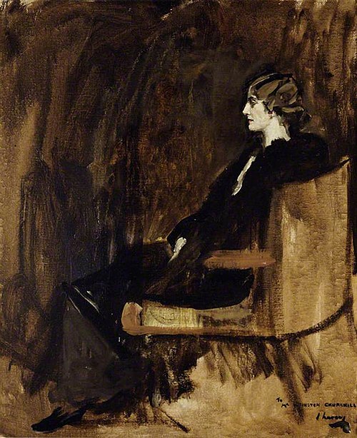 Clementine Ogilvy Hozier, Lady Churchill (1885-1977), 1915, John Lavery