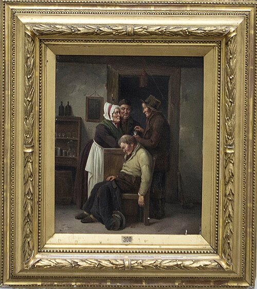 In the Public House, 1846, Christian Andreas Schleisner