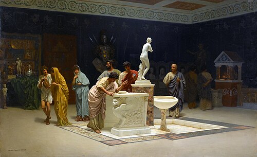 At Maecenas' reception room., 1890, Stefan Bakałowicz