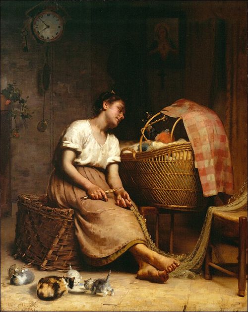 Mother Love, 1888, Paul Peel