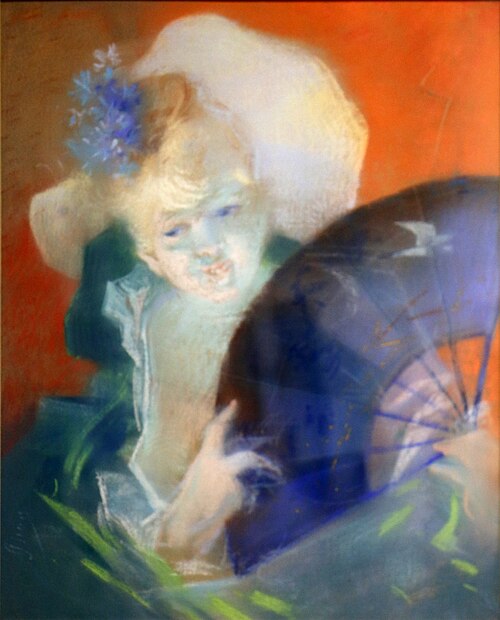 Femme à l'éventail, , Jules Chéret
