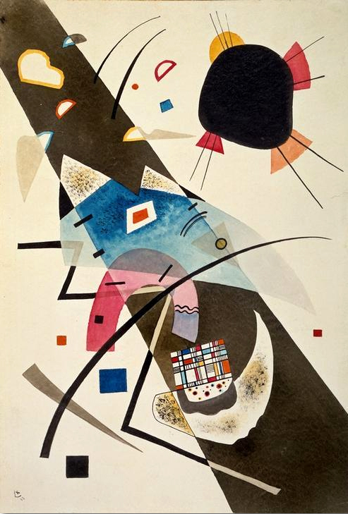 Two Black Marks (Zwei Schwarze Flecke), 1923, Wassily Kandinsky