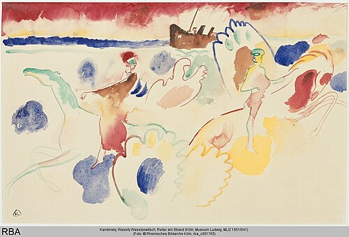 Reiter am Strand, 1911, Vassily Kandinsky