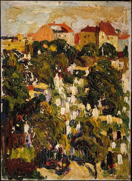 Munich, le cimetière du Nord, 1902, Vassily Kandinsky