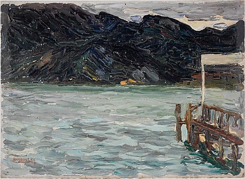 Kochel, lac et passerelle I, 1902, Vassily Kandinsky
