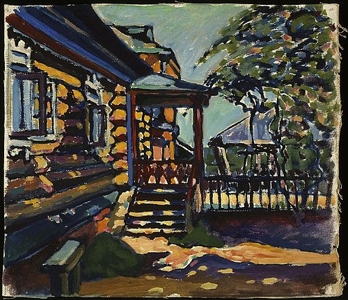 Akhtyrka, entrée principale de la datcha, 1917, Vassily Kandinsky