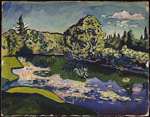 Akhtyrka, étang du parc, 1917, Vassily Kandinsky
