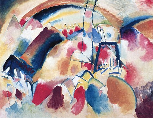 Paysage avec taches rouges, 1913, Vassily Kandinsky