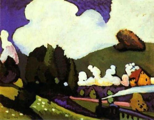 Paysage près de Murnau avec une locomotive, 1909, Vassily Kandinsky
