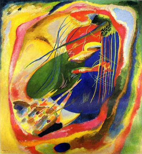 Tableau avec trois taches, 1914, Vassily Kandinsky