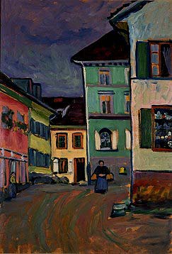 Murnau, sommet de la Johannisstrasse, 1908, Vassily Kandinsky