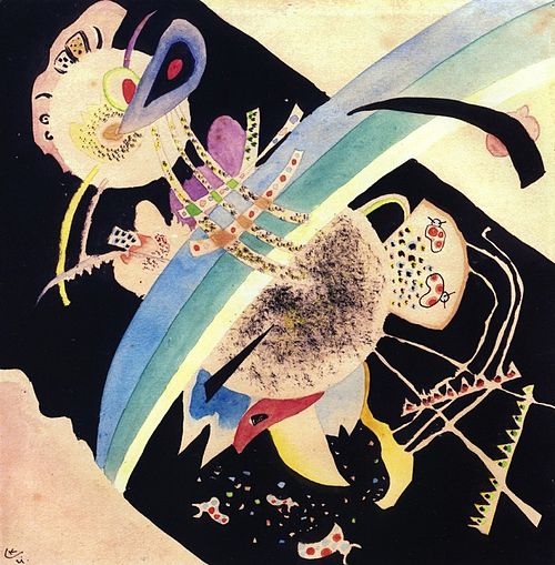 Study for Circles on Black, 1921, Wassily Kandinsky