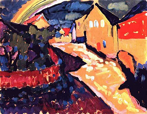 Murnau avec arc-en-ciel, 1909, Vassily Kandinsky