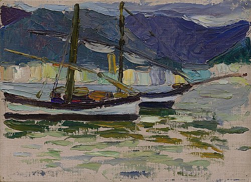 Fishing Boats, Sestri, 1905, Vassily Kandinsky
