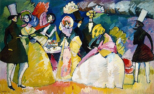 Group in Crinolines, 1909, Vassily Kandinsky