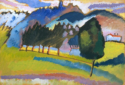 Landscape with Rolling Hills, 1910, Vassily Kandinsky