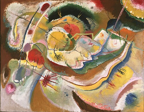 Little Painting with Yellow (Improvisation), 1914, Wassily Kandinsky