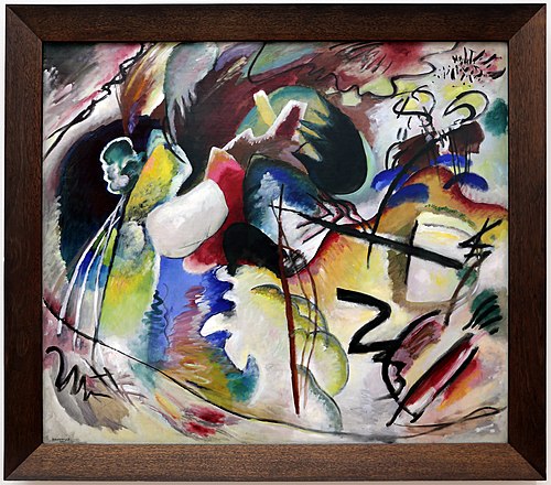 Image with a White Shape, 1913, Vassily Kandinsky