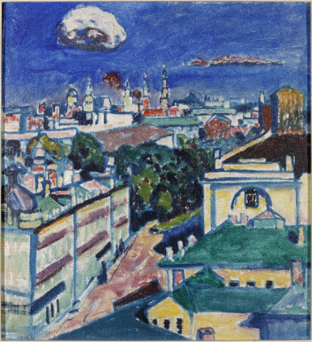 View of Moscow from the Window of Kandinsky's Apartment at No. 1, Zubovsky Square, 1916, Vassily Kandinsky