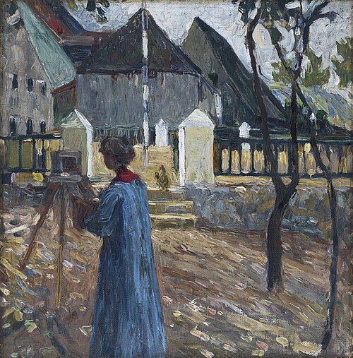 Gabriele Münter peignant, 1903, Vassily Kandinsky