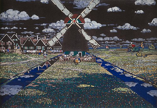 Moulin en hollande, 1904, Vassily Kandinsky
