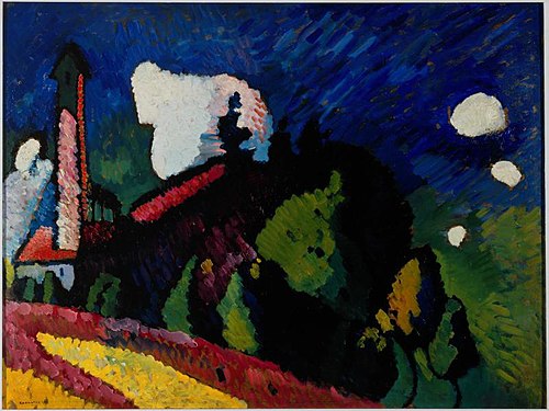 Murnau, Landschaft mit Turm, 1908, Vassily Kandinsky