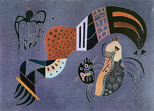 L'Élan tempéré, 1944, Vassily Kandinsky