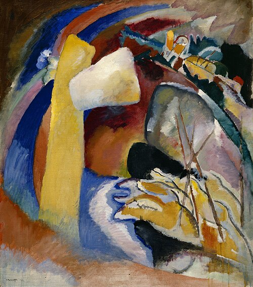 Painting with White Form (study), 1913, Wassily Kandinsky