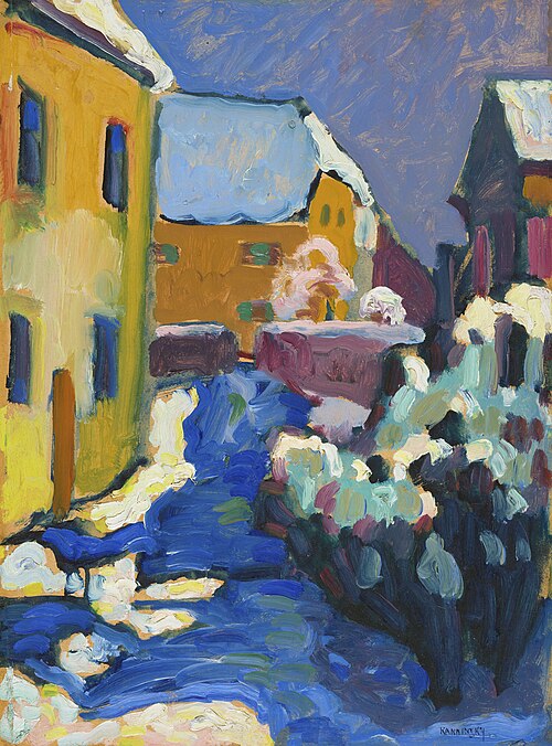 Kochel cemetery and rectory, 1909, Wassily Kandinsky