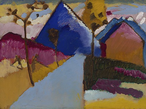 Kochel - Straight road, 1909, Wassily Kandinsky