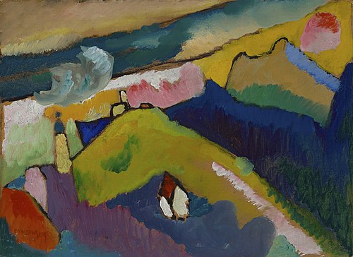 Murnau - Mountain Landscape with Church, 1910, Wassily Kandinsky