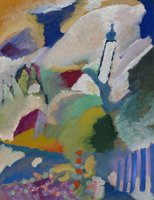Murnau with church I, 1910, Wassily Kandinsky