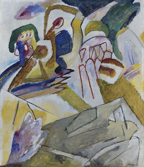 Improvisation 18 (with gravestone), 1911, Wassily Kandinsky