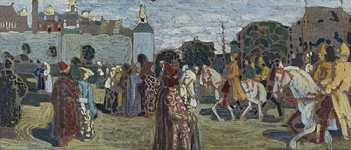 Sunday (Old Russian) (sketch), 1904, Wassily Kandinsky