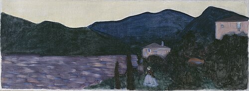 Mountain landscape with lake, 1902, Wassily Kandinsky