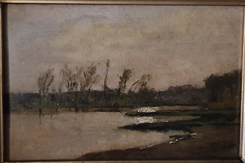 Margens do Oise, 1874, António Carvalho da Silva Porto