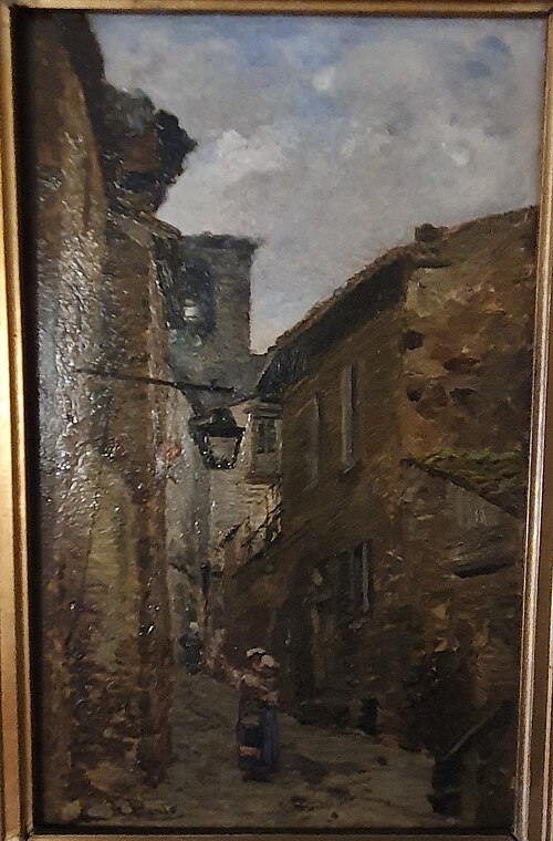 Rua do Castelo de Passignano (Itália), 1877, António Carvalho da Silva Porto