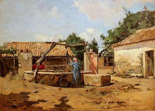 At the well, 1870, António Carvalho da Silva Porto