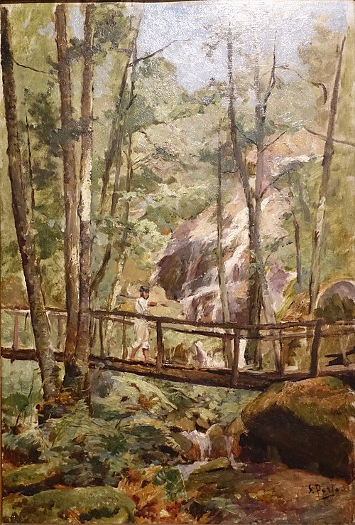 Waterfall, 1887, António Carvalho da Silva Porto