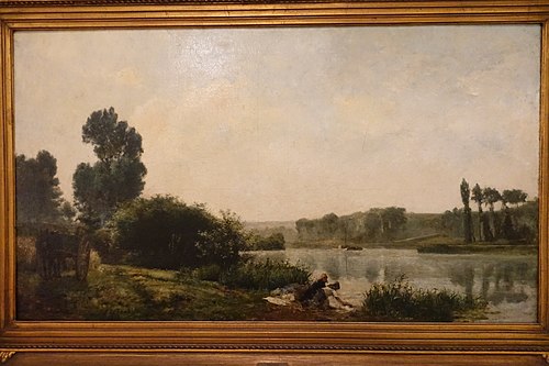 The banks of the Oise at Auvers, 1876, António Carvalho da Silva Porto