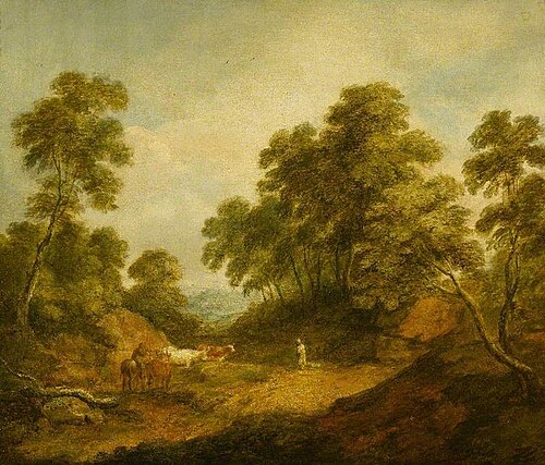 A Wooded Landscape with Cattle, , William Jackson