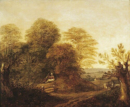 Woody Landscape with Lovers and Donkeys, , William Jackson