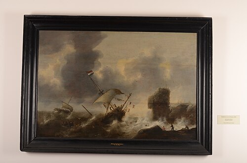 Schipbreuk op de rotsen, 1650, Jacob Adriaensz. Bellevois