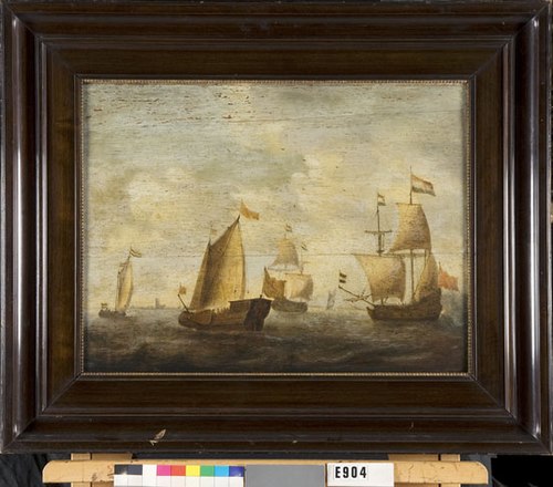 Schepen op de werf van Goeree, 1658, Jacob Adriaensz. Bellevois