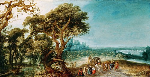 Landscape with a Carriage Hold-Up, 1615, Jacob Jacobsz van Geel
